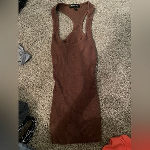Bebe racer back shimmer tank size small